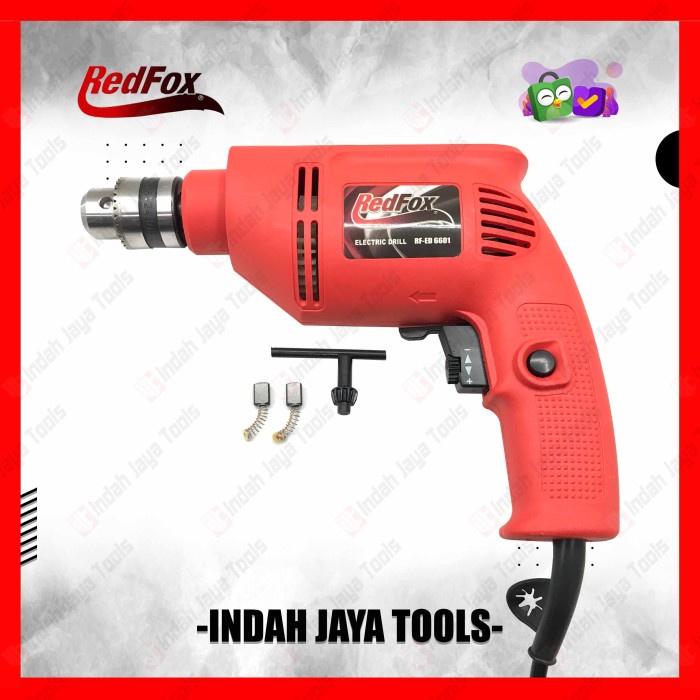 REDFOX ED 6601 Mesin Bor 10 mm Besi Kayu Electric Drill