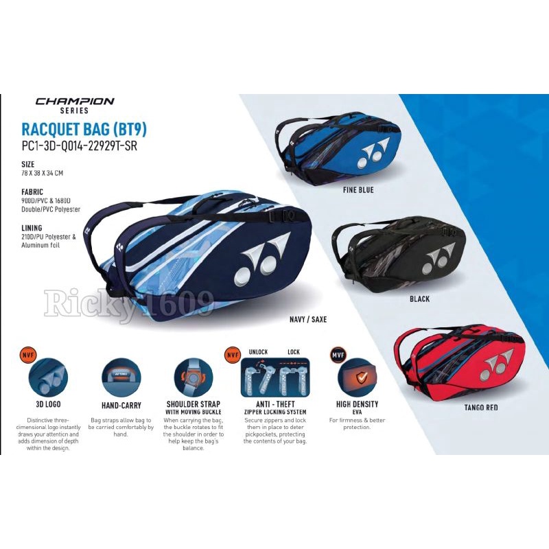 TAS YONEX 3D PC1-3D-Q014-22929T-SR BT-9 / TAS YONEX 3D 22929T-SR BT-9 / ORIGINAL YONEX