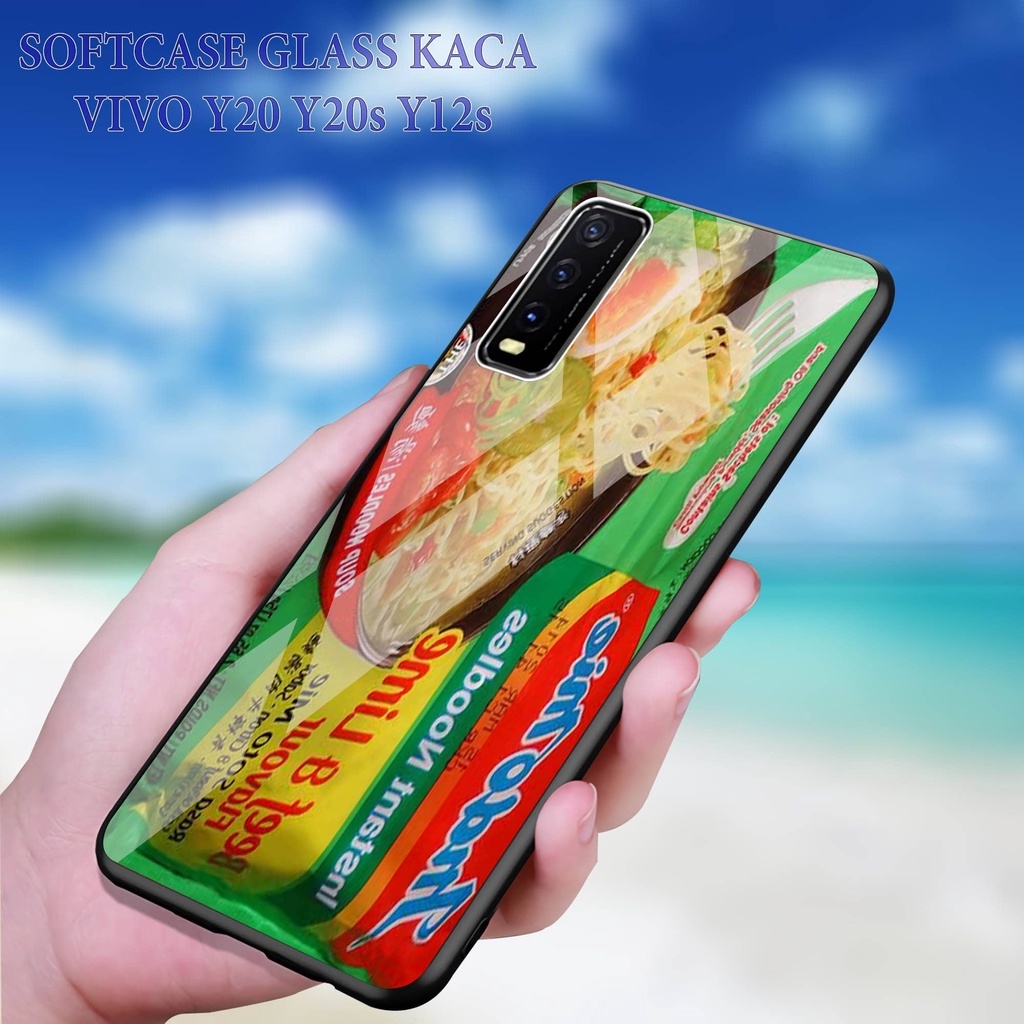 Softcase Glass Kaca ViVO Y20 Y20s Y12s- Case Hp Pelindung Handphone  ViVO Y20 Y20s Y12s[ A73]