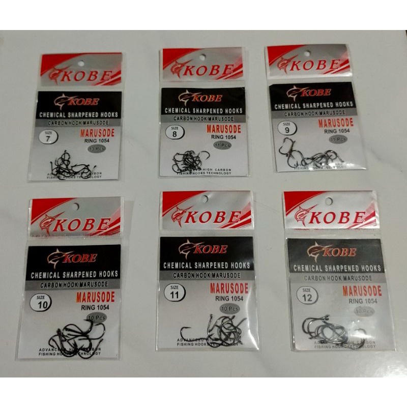 Kail / Mata Pancing Kobe Carbon Marusode Ring 1054 ( semakin kecil ukuran semakin kecil juga mata kail nya )