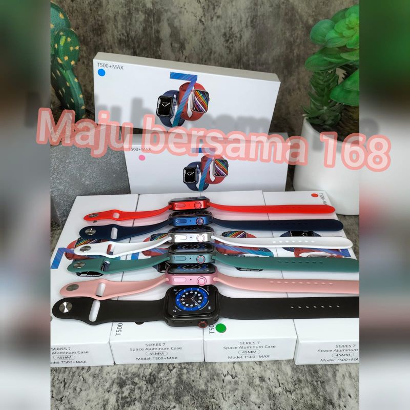 SMARTWATCH SERIES 7 T500+MAX ORIGINAL JAM TANGAN OLAHRAGA MENU LENGKAP SMARTWATCH