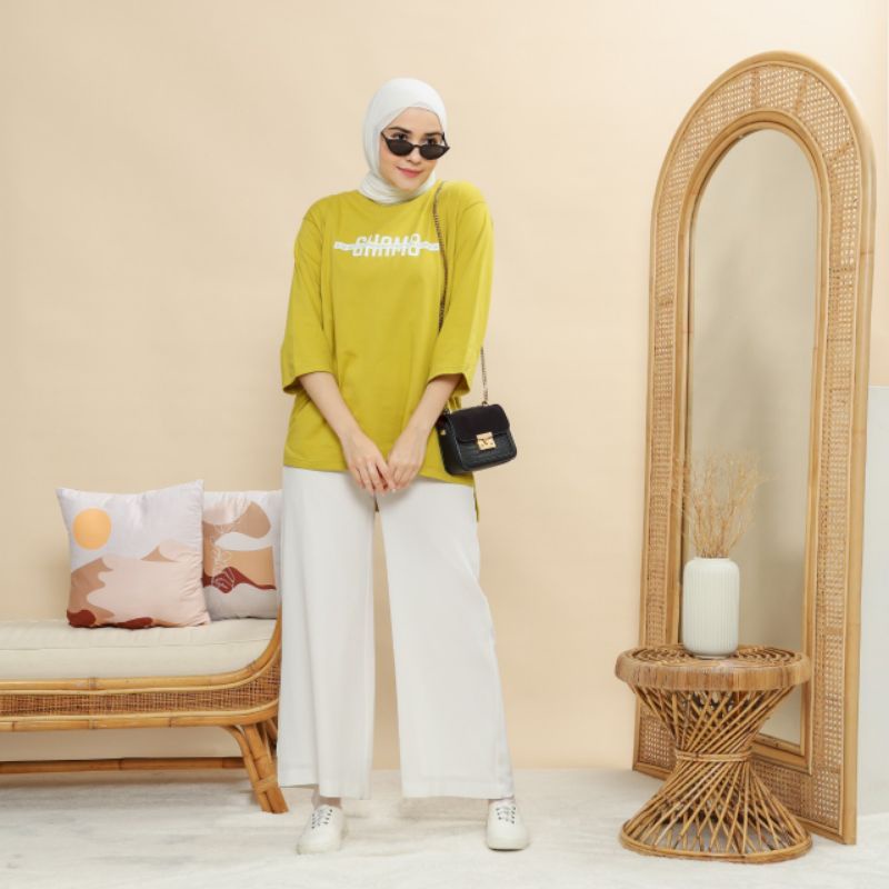 Baju Kaos Wanita / Kaos Oversize Cewe / Baju Kaos Ghamo / Baju Kaos Untuk Hijab