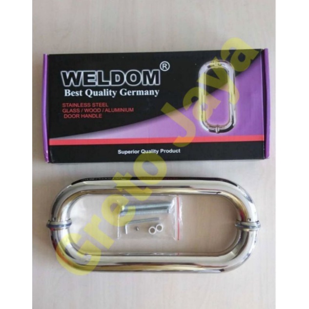 ( 30cm ) Pull Handle C Handel Pegangan Tarikan Pintu Kaca Panjang AS 30 cm Gagang Door Pipa Bulat Bu