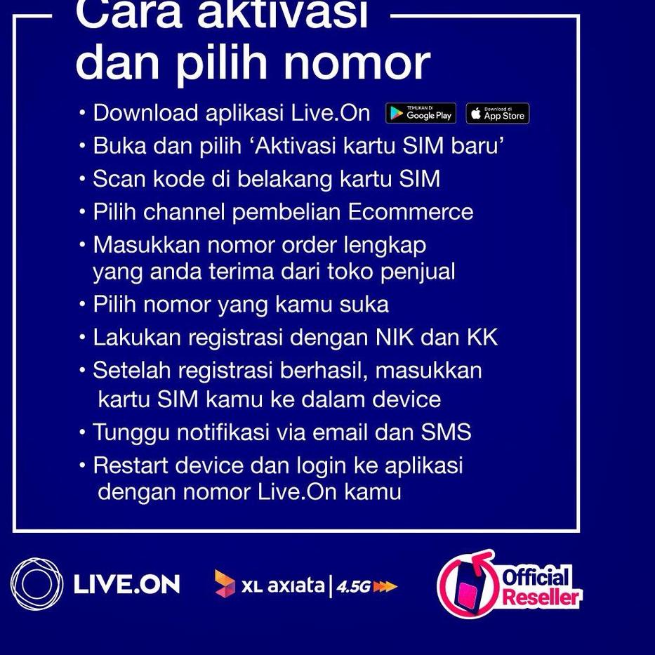 Grosiran Murah Kartu Perdana Live On XL 4,5G Power Full 61GB + 40GB (30 Hari) 