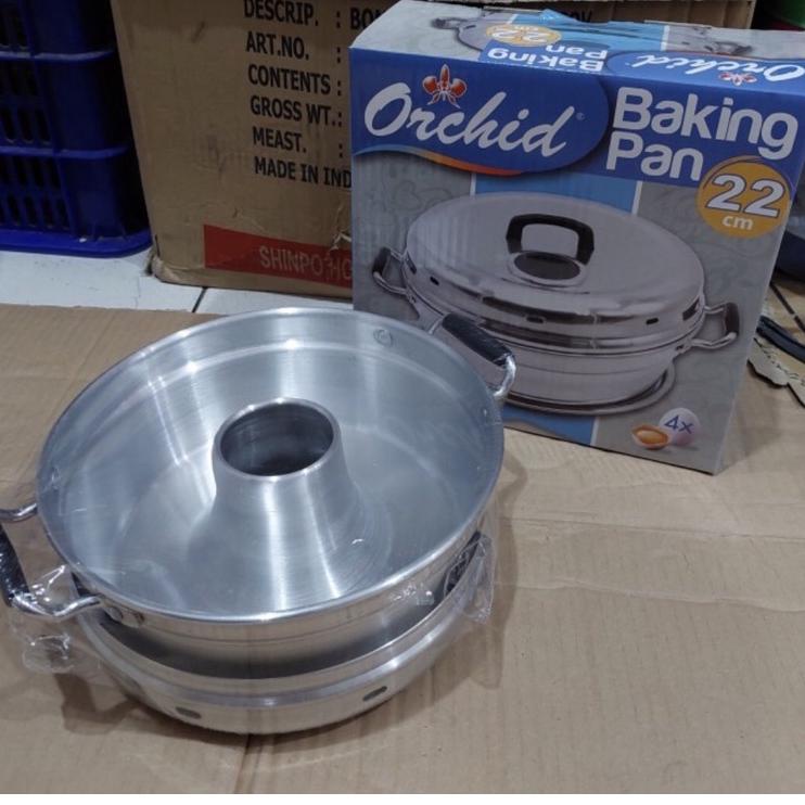 Import Terlaris ORCHID BAKING PAN 22 CM UKURAN 4 TELUR ORIGINAL MURAH AWET ASLI gas 