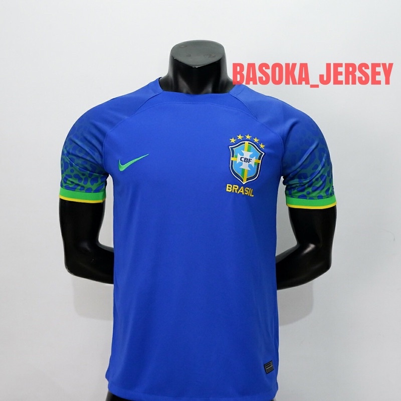 Jual JERSEY BRASIL AWAY 2022 2023 WORLD CUP - BRAZIL BIRU 22 23 ...