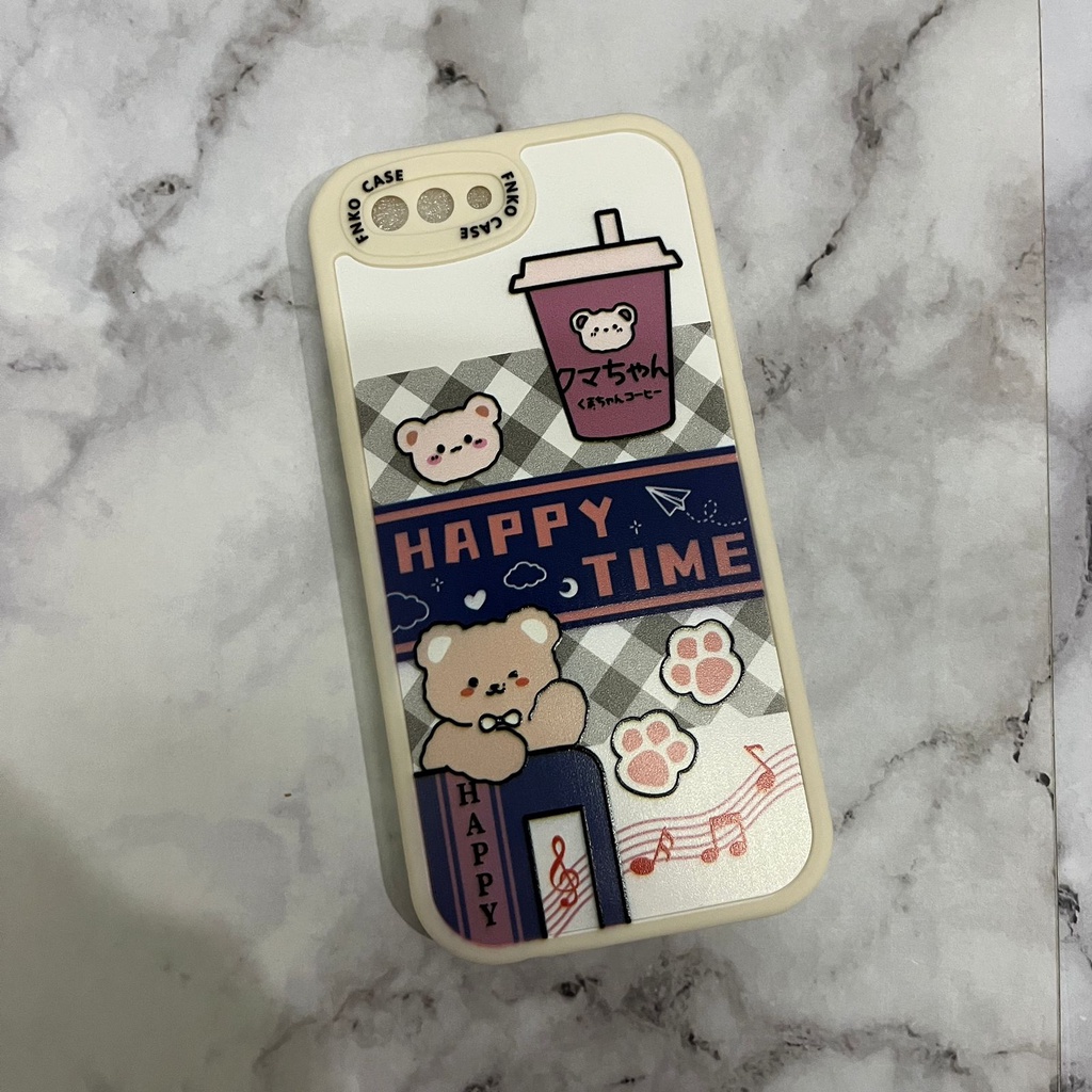 Case Fnko Motif Happy Time For Iphone 7 8 7+ 8+ XR 11 12 13 14 REALME C11 2021 C31 C33 C35 C30