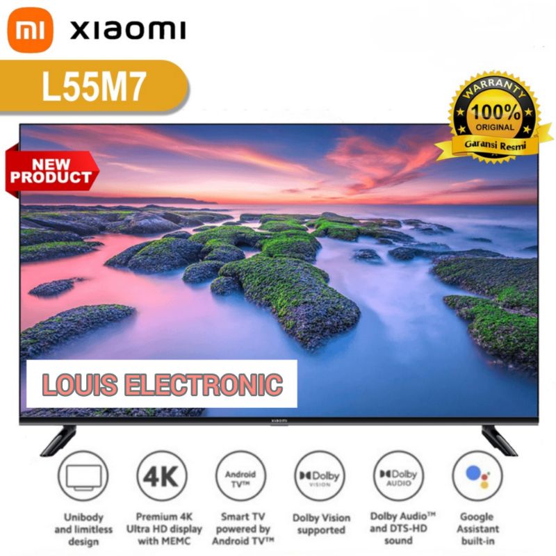 XIAOMI SMART TV 55 Inch A2 4K UHD TV DIGITAL ANDROID TV ( KHUSUS MEDAN )