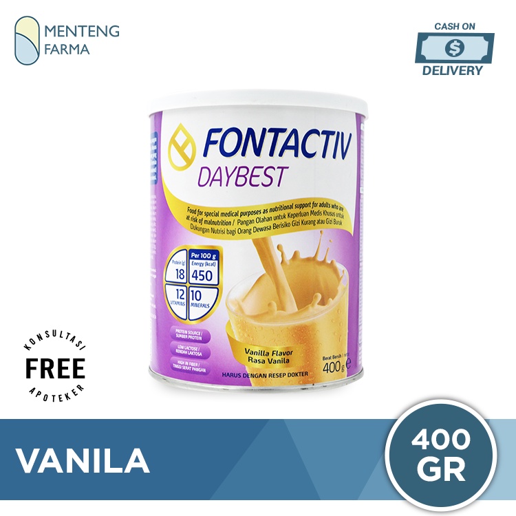 FontActiv Daybest Rasa Vanila 400 Gr - Susu Khusus Penderita Diabetes