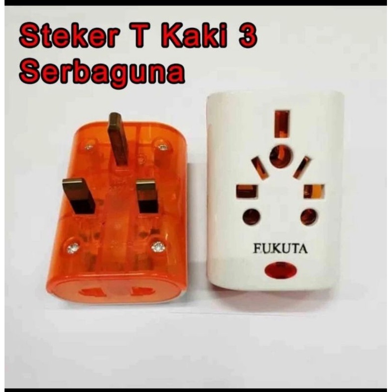 STEKER T SERBAGUNA KAKI 3 - T KAKI 3 - STEKER KAKI 3 - STEKER ADAPTOR T TRAVEL KAKI 3