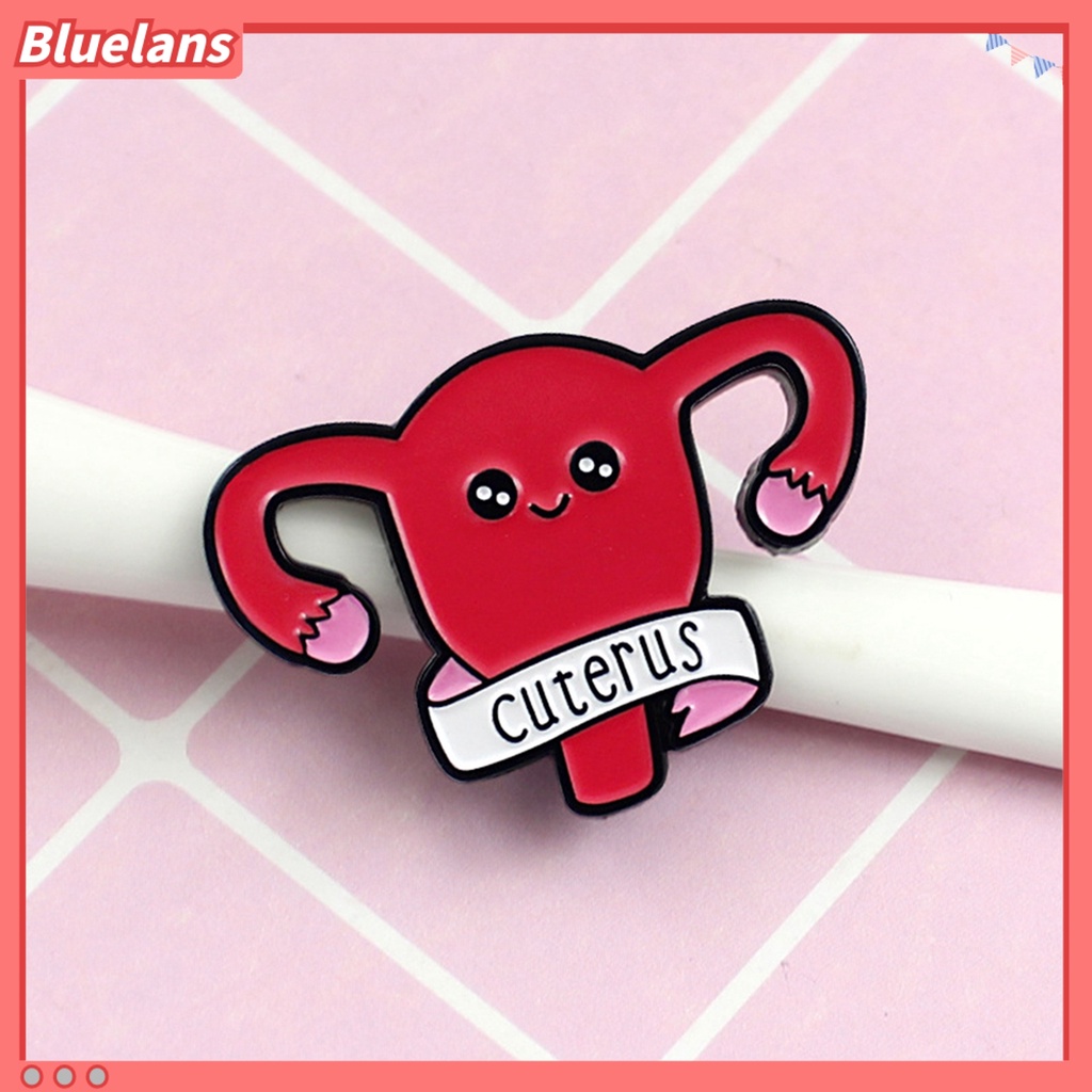 Bluelans Cartoon Uterus Shape Enamel Brooch Pin Clothing Jeans Jacket Badge Breast Pin Decor