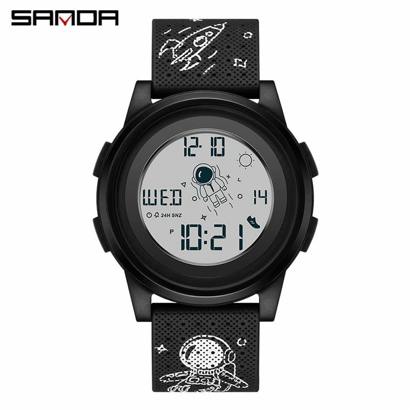 VIRAL SANDA 2122 Jam Tangan Pria Wanita Digital EL Backlight Sport Watch Anti Air