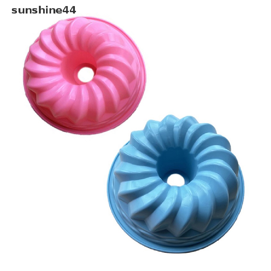 Sunshine Cetakan Kue / Roti Bentuk Spiral Bahan Silikon Ukuran 6 Inci