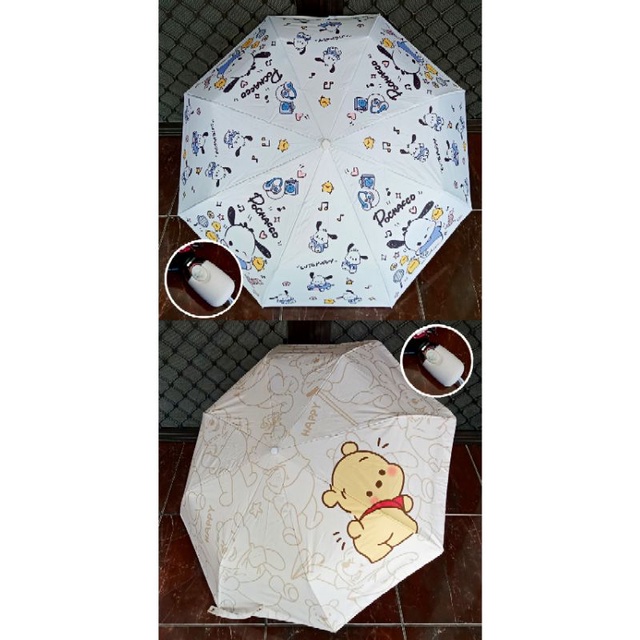 Payung Lipat Tombol Pooh Pochacco