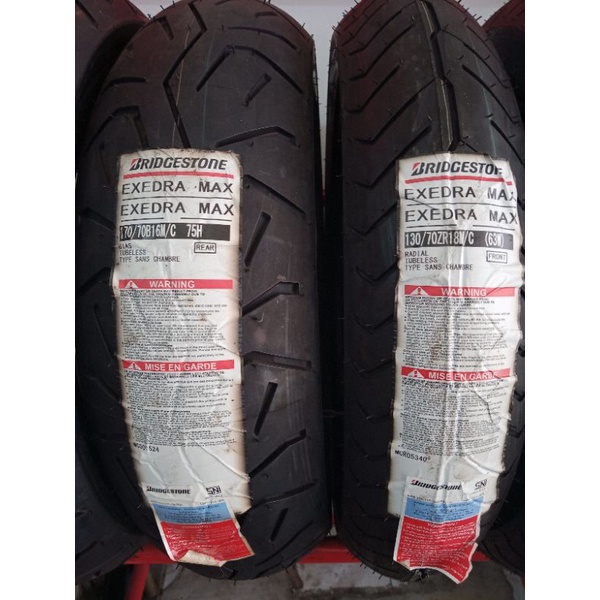 PAKETAN BAN LUAR BATTLAX EXEDRA MAX UKURAN 130/70-18 DAN 170/70-16 TUBELESS