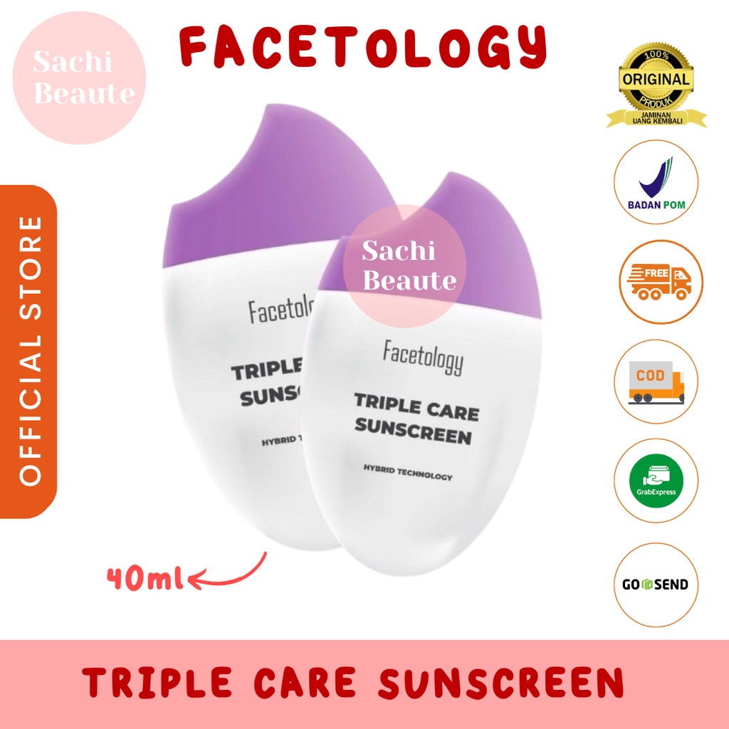 FACETOLOGY TripleCare Sunscreen Triple Care Facetologi Suncreen tabir surya sunblock sun block wajah