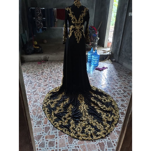 kebaya bludru kutubaru full payet jepang/kebaya bludru kutubaru mewah/kebaya bludru pengantin modern