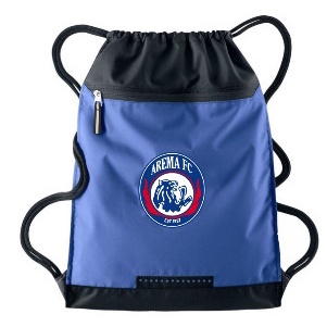 Tas Serut pria string bag polos selempang olahraga bahan Taslan waterproof | Tas Pria Ransel Serut Klub  bola Arema Malang