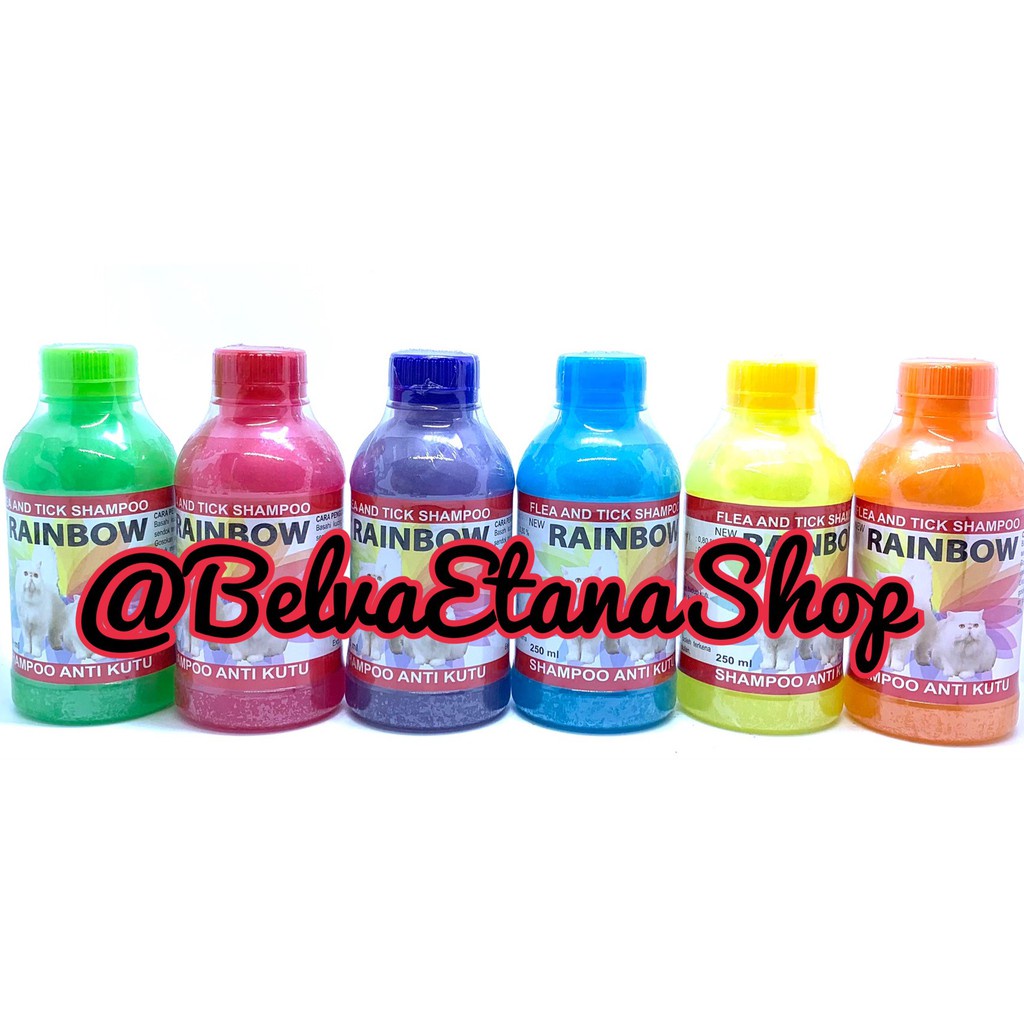 Rainbow Shampoo Kucing 250ml Shampoo Kucing Anti Kutu Tic Flea Scabies Shampo Sampo Kucing 250 ml