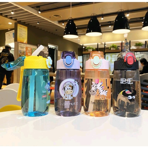 BOTOL AIR MINUM ANAK KARAKTER ANIMALS LUCU UK.480ML