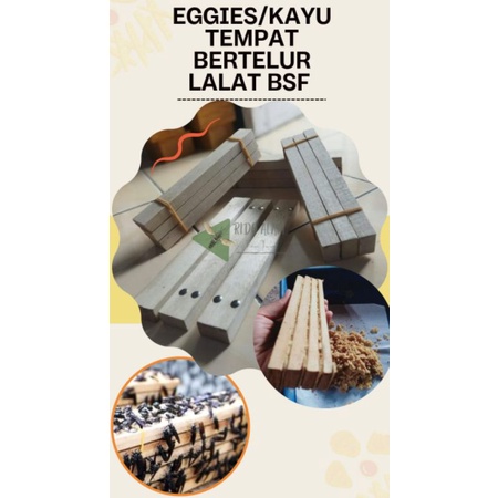 tempat bertelur lalat bsf siap pakai kayu halus tebal media bertelur lalat bsf eggies telur maggot b