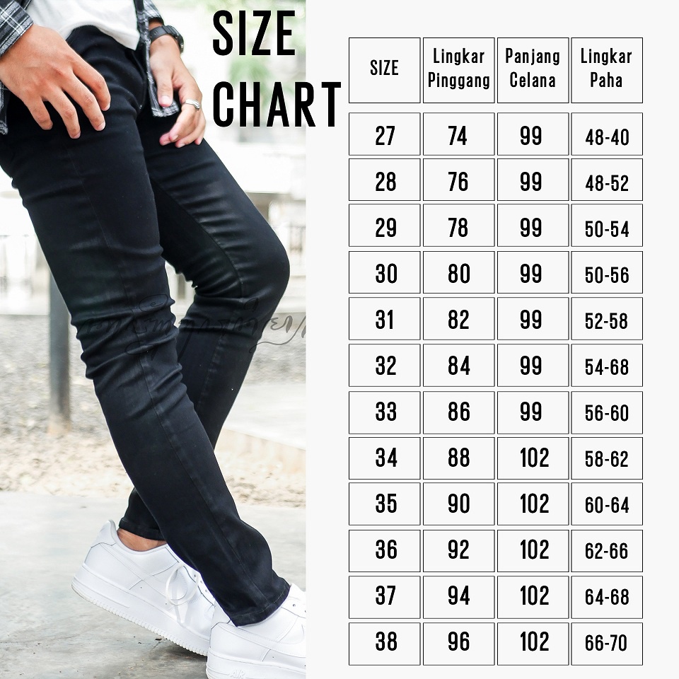 Celana Panjang Jeans Skinny [Pensil] - Soft Jeans STRETCH SIZE 27-38