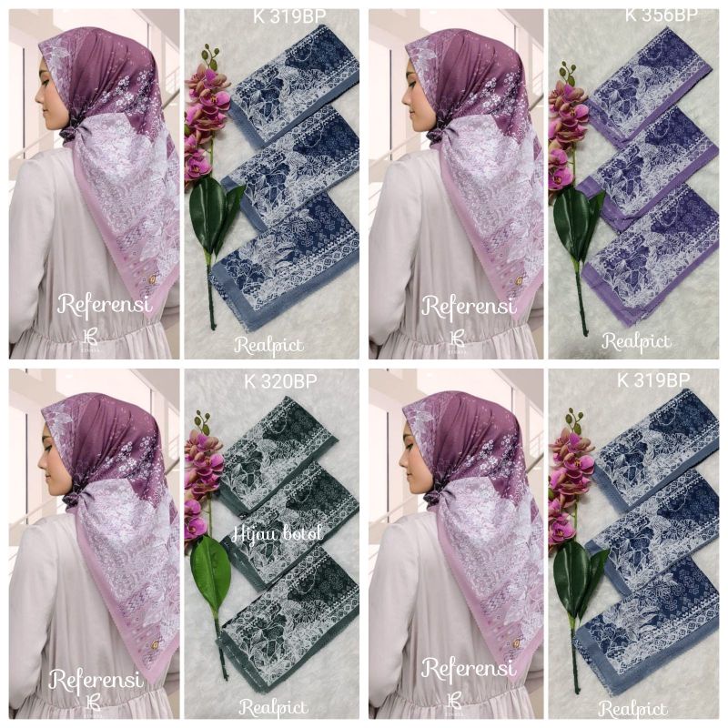 kerudung segi empat  motif voal motif lasercut denay motif voal motif premium (harga grosir partai)