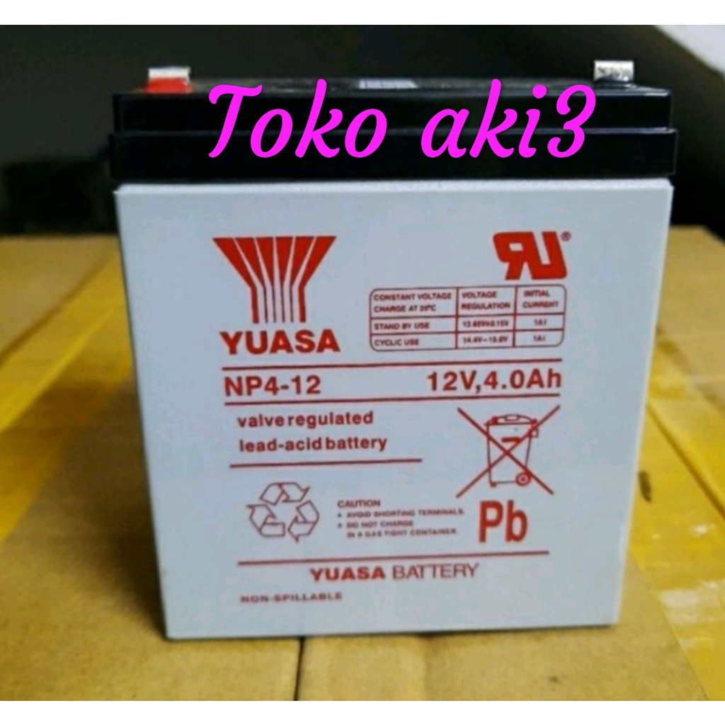 battery aki kering Yuasa 12v4ah yuasa battery kering 12v 4ah yuasa