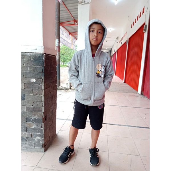 jaket hoodie anak snoopy