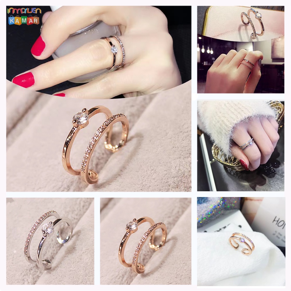 Cincin Perak/Cincin Berlian/Cincin Dapat Disesuaikan/Perhiasan Perak/Cincin Emas/aksesoris wanita