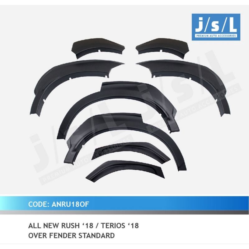 Over fender all new Rush Terios 2018 2020 2022 model Standar Hitam jsl
