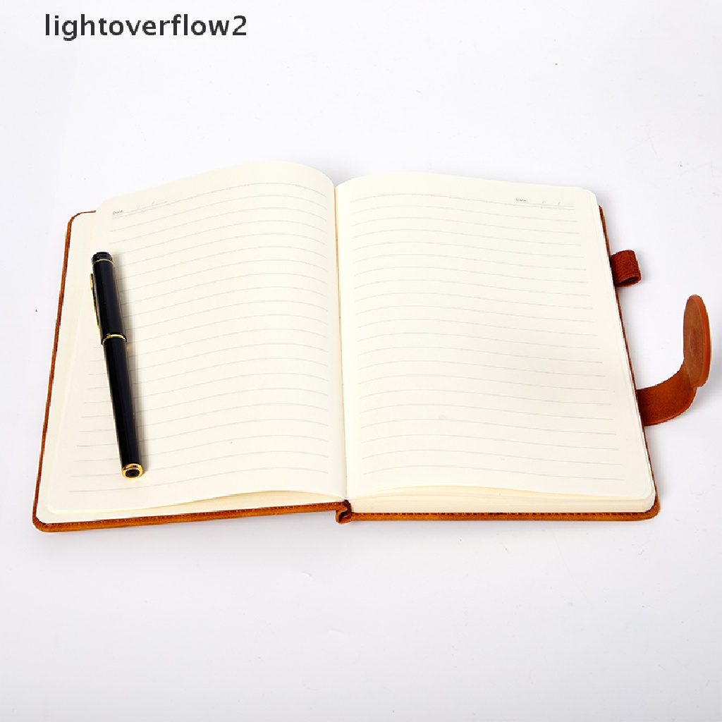 (lightoverflow2) Buku Catatan / Notebook / Catatan Ukuran A5 200 Halaman Cover Kulit PU Super Tebal Untuk Bisnis / Kantor (ID)