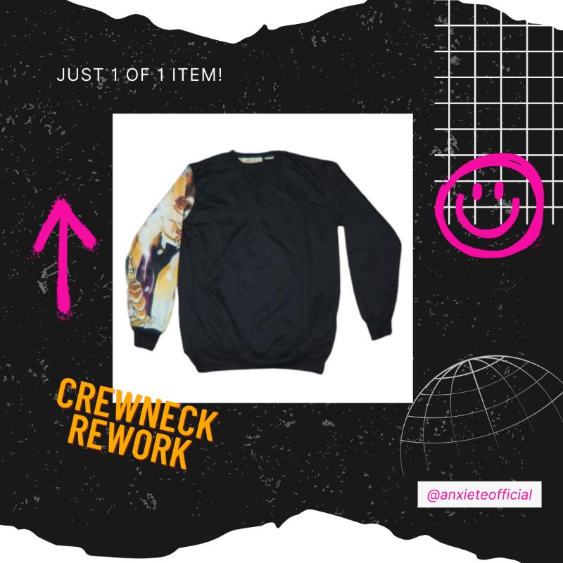 Crewneck h&m Rework Anime Demon Slayer Zenitsu