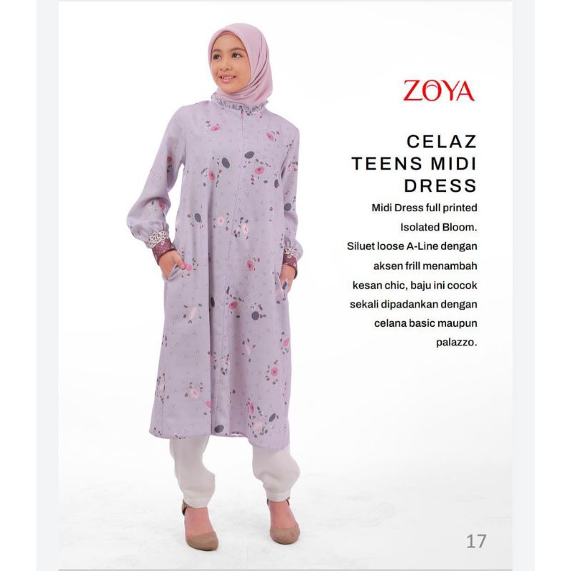 Zoya Tunik Celaz Midi Dress