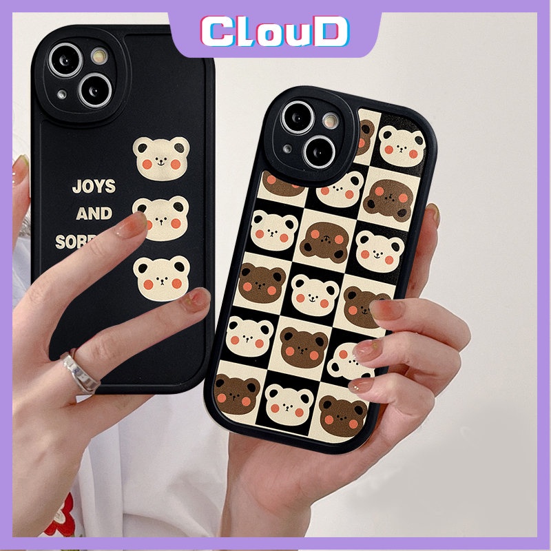 Soft Case Tpu Motif Kartun Beruang Untuk iPhone 11 XR X XS Max 6Plus 7Plus 13 14 12 11 Pro Max 6s 8 14 7 6 Plus