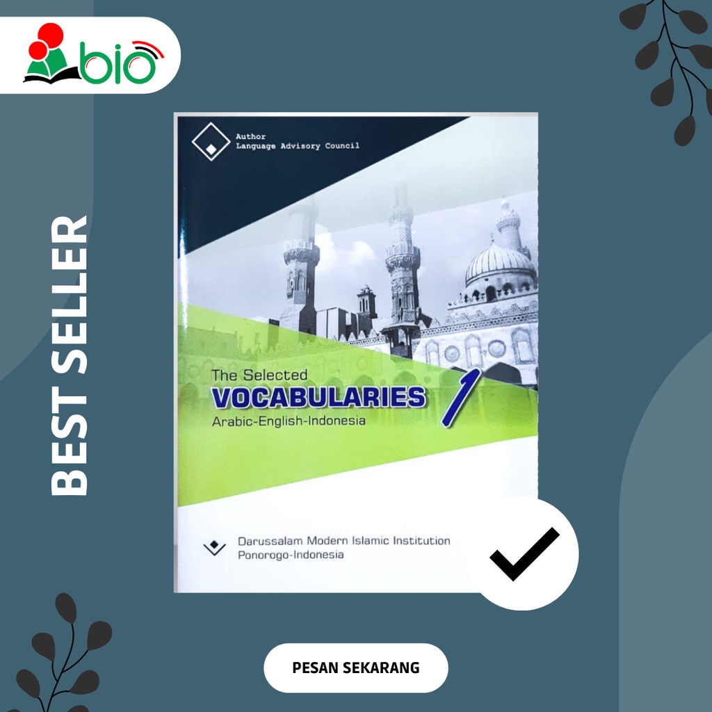 Buku Selected Vocabularies 1 / Buku Kosa Kata Arab dan Inggris KMI Gontor