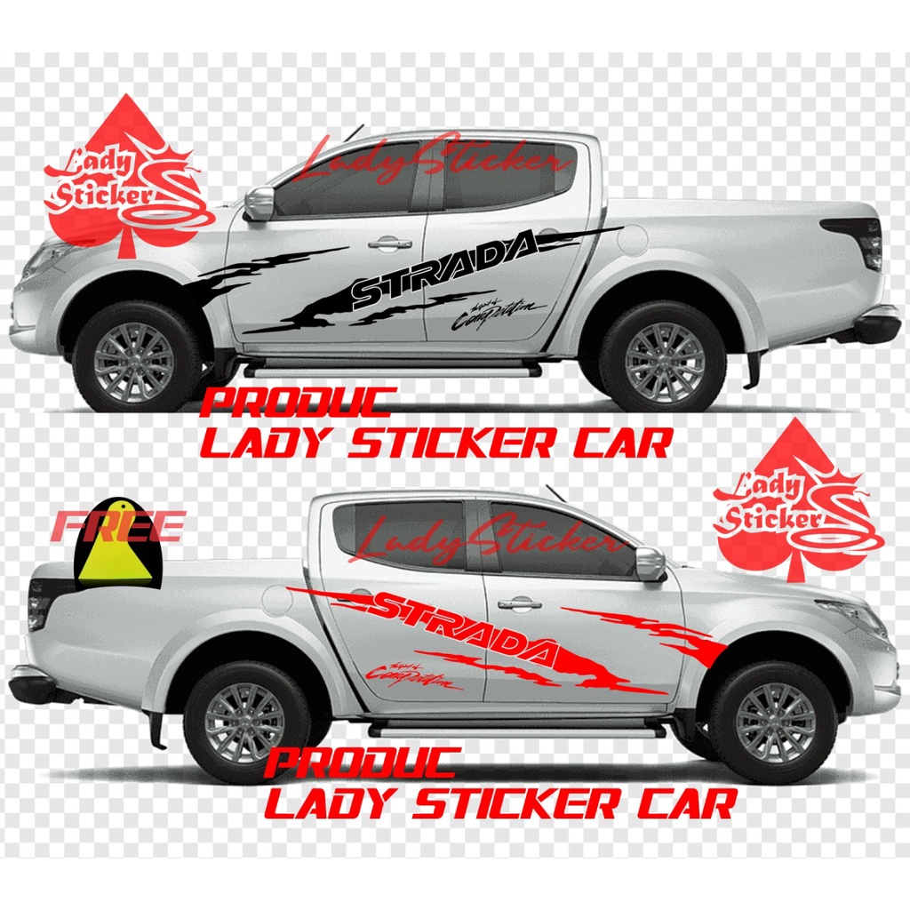 STICKER STIKER MOBIL STRADA TRITON STRIPING STICKER STIKER MOBIL MITSUBISHI STRADA TRITON