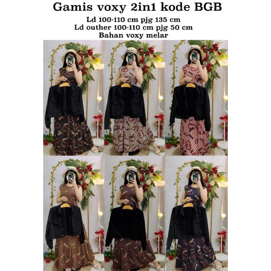 Gamis voxy Rompi lepasan kode BGB