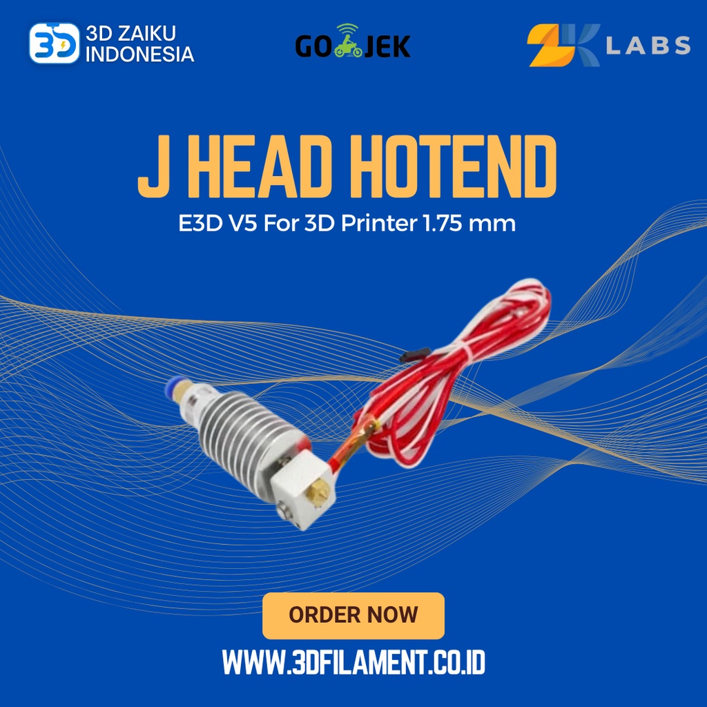 J Head Complete Hotend for Reprap 3D Printer 1.75 mm/ 3 mm E3D V5