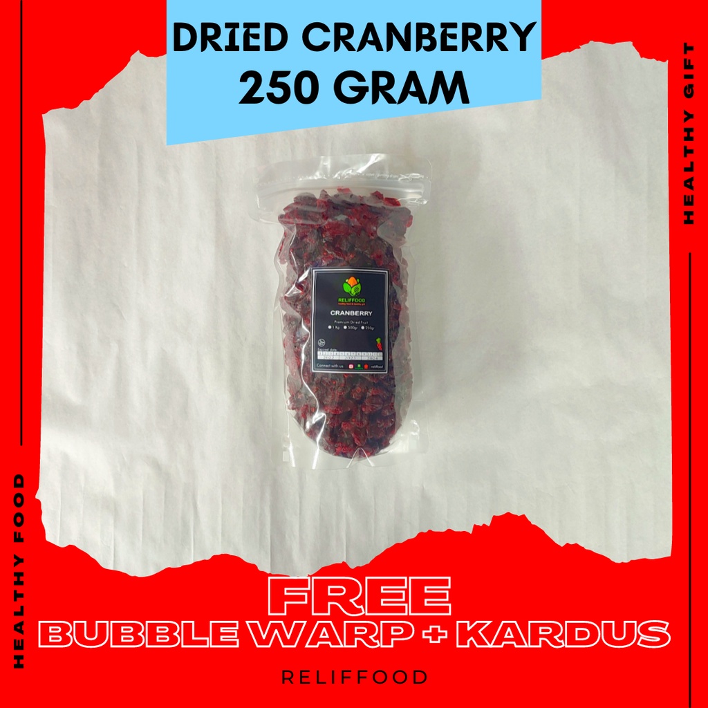 DRIED CRANBERRY 250 GRAM BUAH KERING DRIED FRUITS