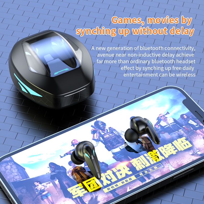 (COD)TG09 TWS 5.3 Bluetooth Earphone Gaming Latensi Rendah Headset Gaming Headset Bluetooth Gaming Hedset