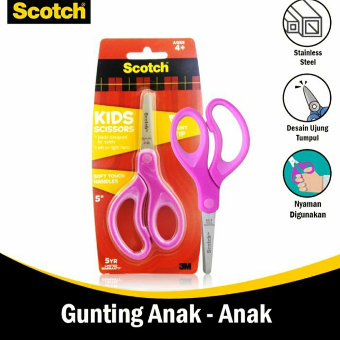 

Murah 3M Scotch Gunting Anak Tumpul 5 Inch Kids Scissors Blunt Tip 3M-1442B Diskon