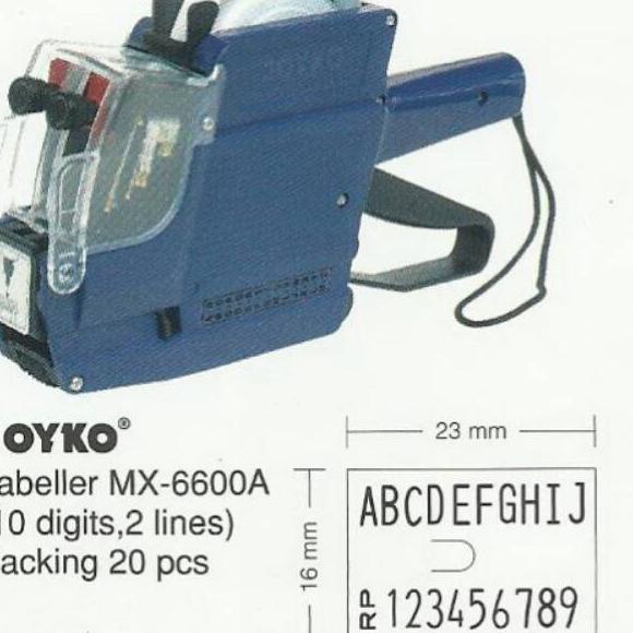 

Special JOYKO MX-6600A huruf-angka - Label 2 Line # Product & High Quality #ORIGINAL