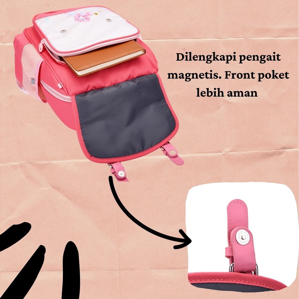 [MONA] Tas Ransel Anak Sekolah Warna Cakep Motif Imut dan Keren Kualitas Import Premium -M0207