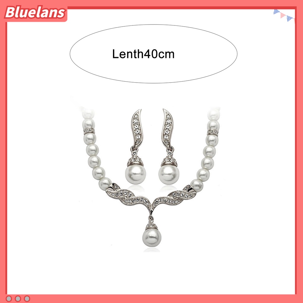 Bluelans Jewelry Set Lightweight Unique Shape Alloy Unique Necklace Earrings Set