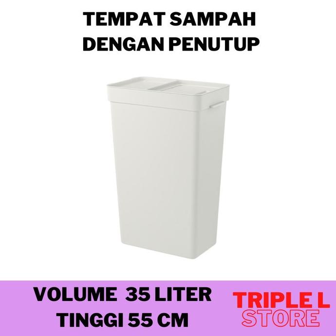 Jual Tempat Tong Sampah Dapur Besar Liter Dengan Penutup Hlbr Sdf D F Shopee Indonesia