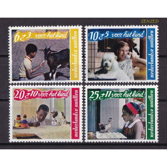 

0613 Perangko Antillen 1968 Child Care 3v Mnh
