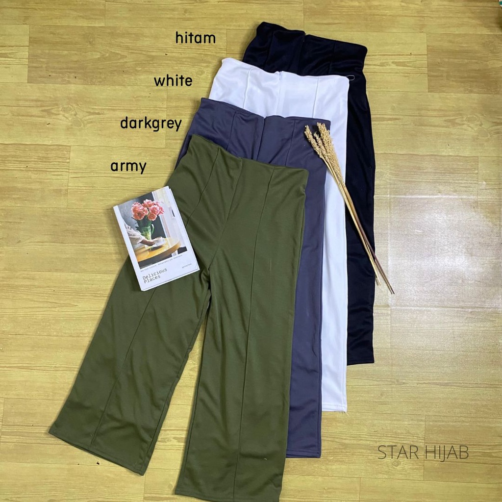 KULOT SCUBA ZIPPER / KULOT SLETING DEPAN PREMIUM / CELANA KULOT WANITA