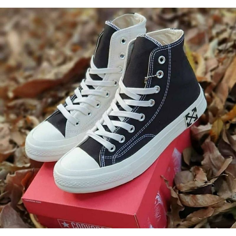 SEPATU SNEAKERS CONVERSE 70S X OFF WHITE BLACK CREAM SEPATU PRIA /WANITA GRADE A