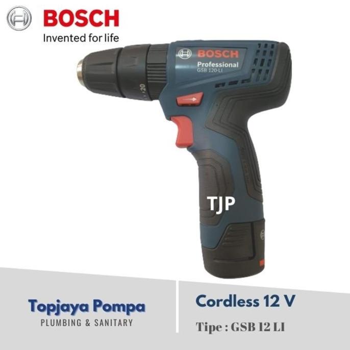 Bosch Cordless Drill / Mesin Bor Baterai 12V Gsb 120 Li